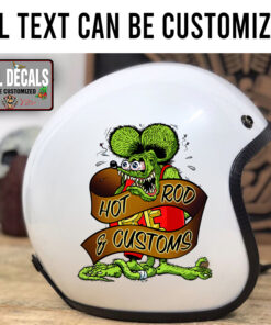 Personalized Hot Rod Ribbon Rat Fink Sticker 12017