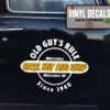 Personalized Hot Rod Shop Lettering Vinyl Sticker 10520
