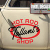 Personalized Hot Rod Shop Lettering Vinyl Sticker 10591