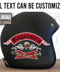 Personalized Hot Rod Shop Skull Sticker 12011