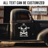 Personalized Hot Rod Skull Sticker 11936