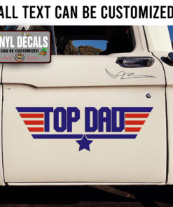 Personalized Top Dad Sticker 11282