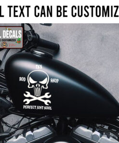 Personalized Hot Rod Skull Sticker 11936