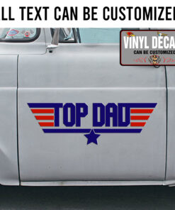 Personalized Top Dad Sticker 11282