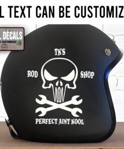 Personalized Hot Rod Skull Sticker 11936