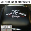 Personalized Hot Rod Skull Sticker 11938
