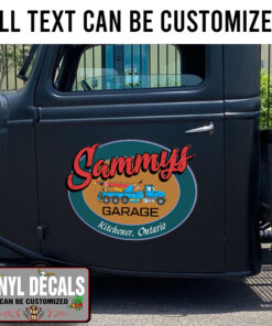 Personalized Tow Truck Garage Lettering Vinyl Sticker 10846