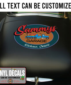 Personalized Tow Truck Garage Lettering Vinyl Sticker 10846