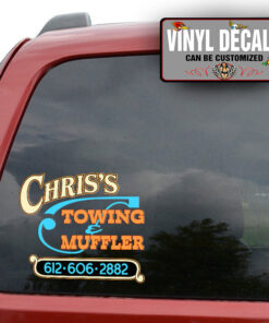 Personalized Towing And Muffler Service Sticker 11753