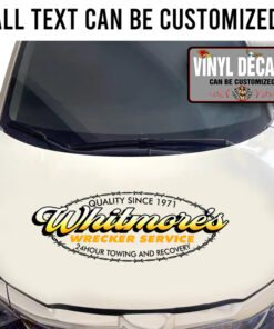 Personalized Towing And Recovery Lettering Sticker 11025