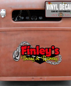Personalized Towing And Recovery Lettering Vinyl Sticker 10852