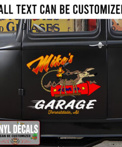 Personalized Hot Rod Vintage Racing Sticker 11386