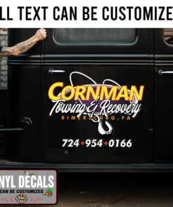 Personalized Towing And Recovery Service Lettering Sticker 11751