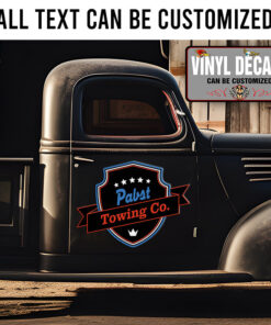 Personalized Towing Co Lettering Sticker 11650