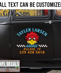 Personalized Hot Rod Woodpecker Art Sticker 11203