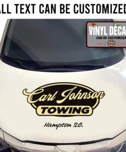 Personalized Towing Graphic Vinyl Sticker 10700