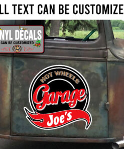 Personalized Hot Wheels Garage Sticker 11374