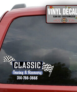 Personalized Towing Lettering Sticker 11649