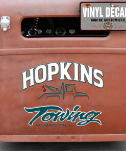 Personalized Towing Lettering Vinyl Sticker 10583
