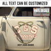 Personalized Towing Lettering Vinyl Sticker 10719