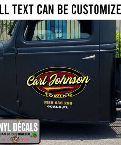 Personalized Towing Lettering Vinyl Sticker 10762