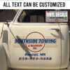 Personalized Towing Recovery Lettering Sticker 11345