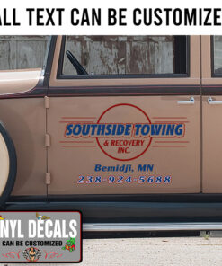 Personalized Towing Recovery Lettering Sticker 11345