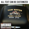 Personalized Towing Truck Lettering Vintage Lettering Sticker 12147
