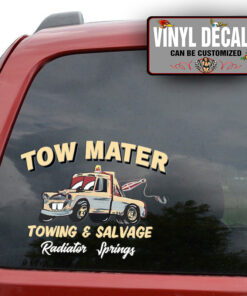 Personalized Towing Truck Lettering Vintage Lettering Sticker 12147