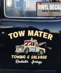 Personalized Towing Truck Lettering Vintage Lettering Sticker 12147