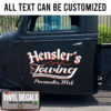 Personalized Towing Truck Lettering Vinyl Sticker 10327