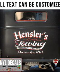 Personalized Towing Truck Lettering Vinyl Sticker 10327