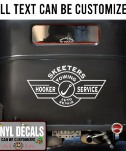 Personalized Towing Truck Lettering Vinyl Sticker 10773