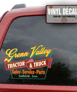 Personalized Tracktor And Truck Lettering Sticker 11433