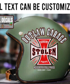 Personalized Iron Cross Genuine Stolen Parts Pinstriping Sticker 11835