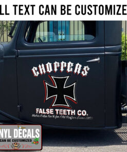 Personalized Iron Cross Hot Rod Sticker 11313