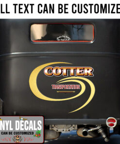 Personalized Transportation Lettering For Truck Vinyl Sticker 10716