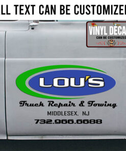 Personalized Truck And Towing Lettering Vinyl Sticker 10661