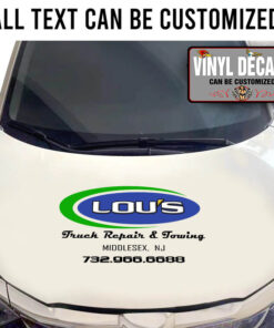 Personalized Truck And Towing Lettering Vinyl Sticker 10661