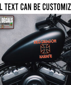 Personalized Iron Crossing Pinstriping Garage Sticker 11868