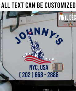 Personalized Truck Company Statue Of Liberty Sticker 11054
