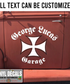 Personalized Iron Crossing Sticker 11741