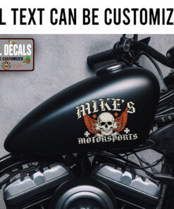 Personalized Iron Crsoss Motorsport Skull Sticker 11857