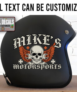 Personalized Iron Crsoss Motorsport Skull Sticker 11857