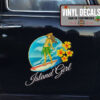 Personalized Island Girl Vinyl Sticker 10516