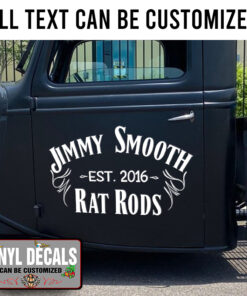 Personalized Jack Daniels Rat Rod Vinyl Sticker 10378