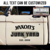 Personalized Junk Yard Lettering Sticker 12031