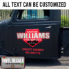 Personalized Truck Lettering Vinyl Sticker 10779
