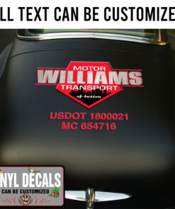Personalized Truck Lettering Vinyl Sticker 10779