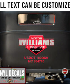 Personalized Truck Lettering Vinyl Sticker 10779